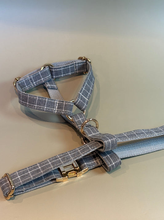 Grey Chequered Fully Adjustable Harness
