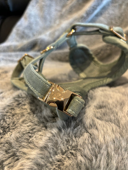 Sage Quilted Velvet Harness